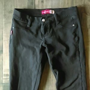 Long black jeggings